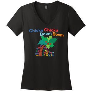 Chicka Chicka Boom Boom Costume Halloween Decorations Gifts Women's V-Neck T-Shirt