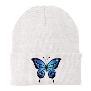 Cute Colorful Blue Butterfly Knit Cap Winter Beanie