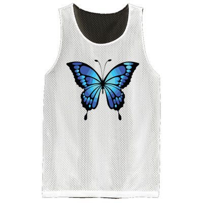 Cute Colorful Blue Butterfly Mesh Reversible Basketball Jersey Tank