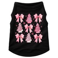 Cute Coquette Bow Christmas Tree Cake Funny Xmas Doggie Tank