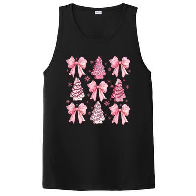 Cute Coquette Bow Christmas Tree Cake Funny Xmas PosiCharge Competitor Tank