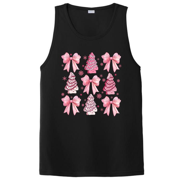 Cute Coquette Bow Christmas Tree Cake Funny Xmas PosiCharge Competitor Tank