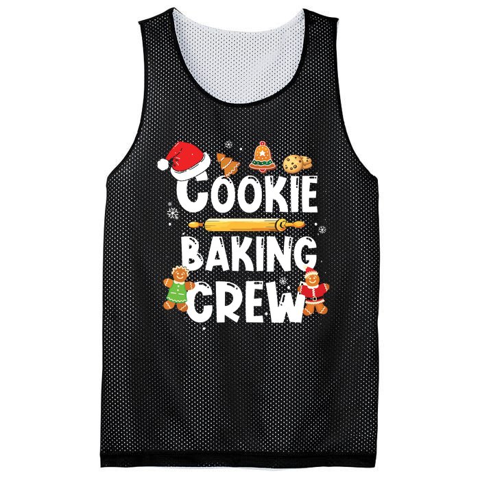 Christmas Cookie Baking Crew Pajama Gingerbread Christmas Santa Hat Xmas Mesh Reversible Basketball Jersey Tank