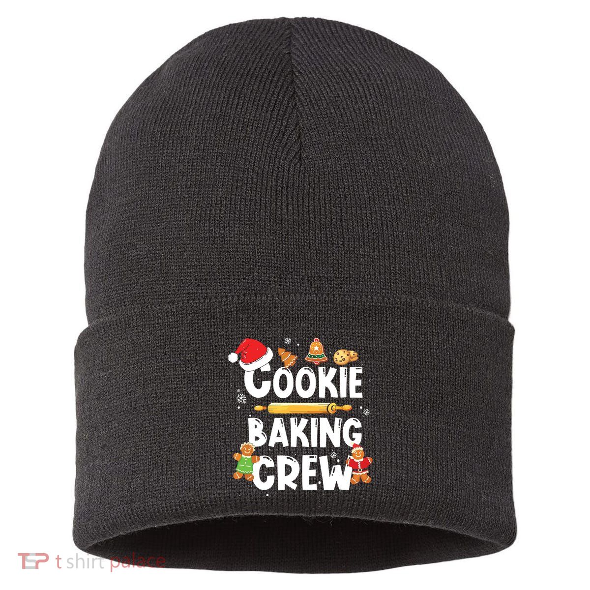 Christmas Cookie Baking Crew Pajama Gingerbread Christmas Santa Hat Xmas Sustainable Knit Beanie
