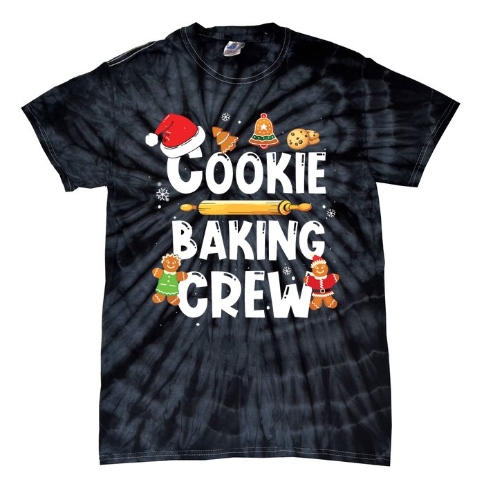 Christmas Cookie Baking Crew Pajama Gingerbread Christmas Santa Hat Xmas Tie-Dye T-Shirt