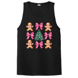 Cute Coquette Bow Xmas Gingerbread Man Christmas Tree PosiCharge Competitor Tank