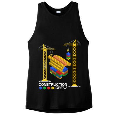 Construction Crew Building Blocks Master Builder Ladies PosiCharge Tri-Blend Wicking Tank