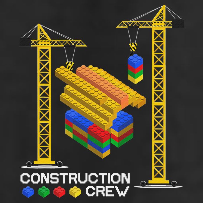 Construction Crew Building Blocks Master Builder Cool Comfort Performance Bucket Hat