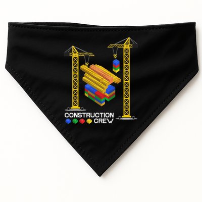 Construction Crew Building Blocks Master Builder USA-Made Doggie Bandana