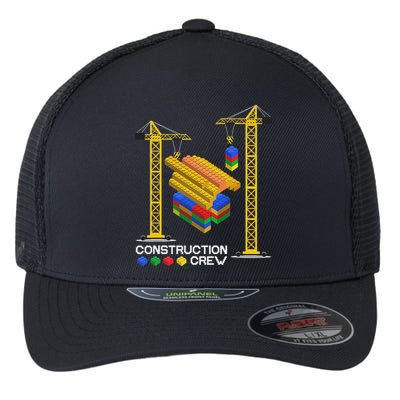 Construction Crew Building Blocks Master Builder Flexfit Unipanel Trucker Cap