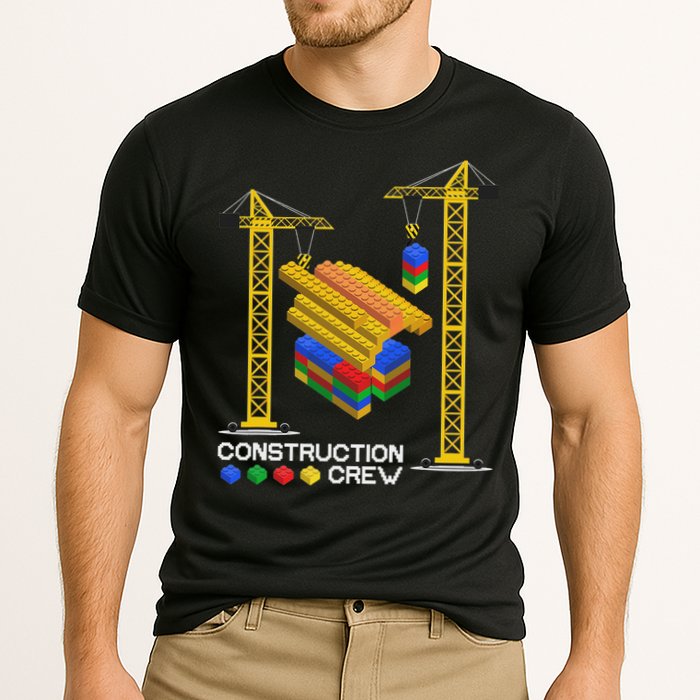 Construction Crew Building Blocks Master Builder Performance Shirt