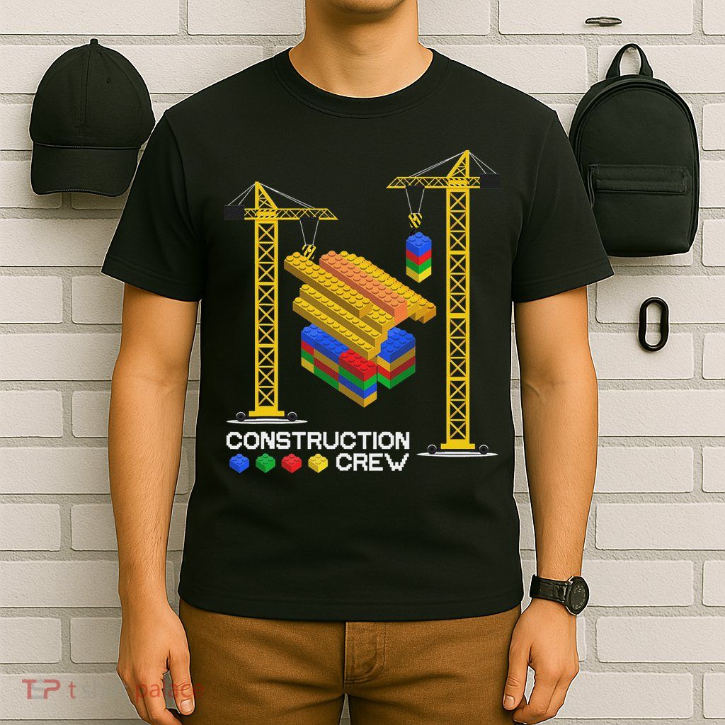 Construction Crew Building Blocks Master Builder T-Shirt