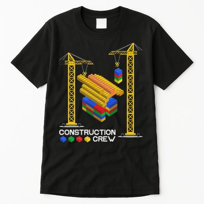 Construction Crew Building Blocks Master Builder Tall T-Shirt