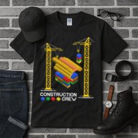 Construction Crew Building Blocks Master Builder Tall T-Shirt