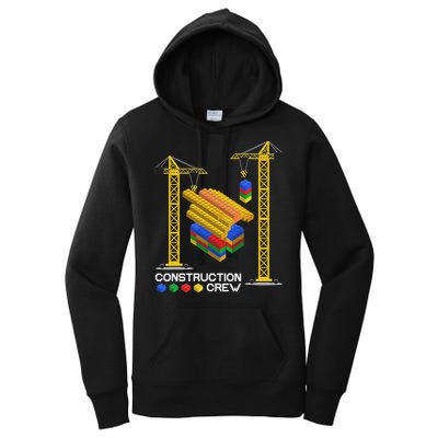 Construction Crew Building Blocks Master Builder Women's Pullover Hoodie