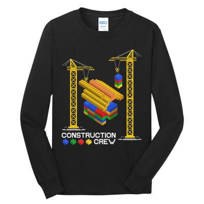 Construction Crew Building Blocks Master Builder Tall Long Sleeve T-Shirt