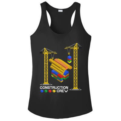 Construction Crew Building Blocks Master Builder Ladies PosiCharge Competitor Racerback Tank
