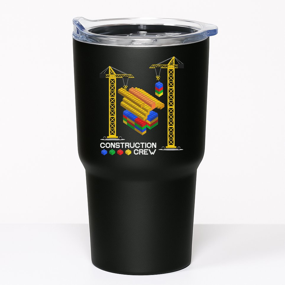 Construction Crew Building Blocks Master Builder Tumbler