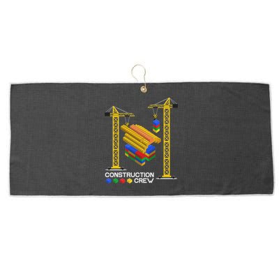 Construction Crew Building Blocks Master Builder Large Microfiber Waffle Golf Towel