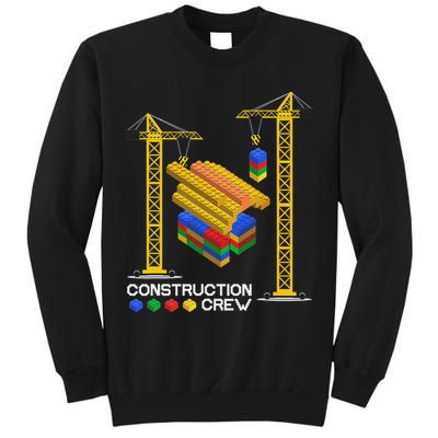 Construction Crew Building Blocks Master Builder Tall Sweatshirt