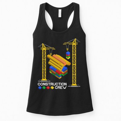 Construction Crew Building Blocks Master Builder Womens Tank Top