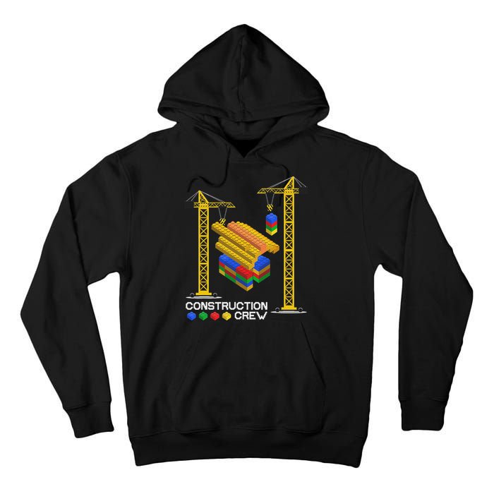 Construction Crew Building Blocks Master Builder Tall Hoodie