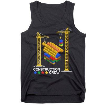 Construction Crew Building Blocks Master Builder Tank Top