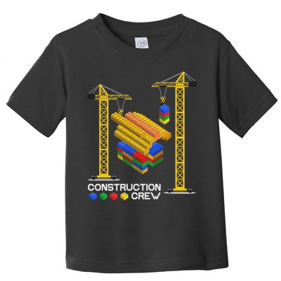 Construction Crew Building Blocks Master Builder Toddler T-Shirt