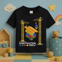 Construction Crew Building Blocks Master Builder Toddler T-Shirt