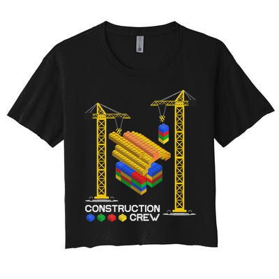 Construction Crew Building Blocks Master Builder Crop Top