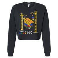 Construction Crew Building Blocks Master Builder Cropped Pullover Crew