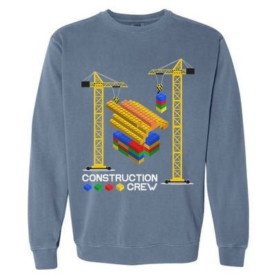 Construction Crew Building Blocks Master Builder Garment-Dyed Sweatshirt
