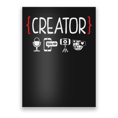 Content Creator Blogger Vlogger Influencer Creator Podcast Poster
