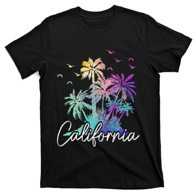 California Cali Beach Vintage Palm Trees Vacation T-Shirt