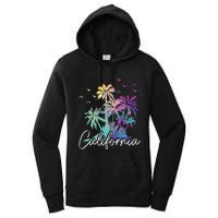 California Cali Beach Vintage Palm Trees Vacation Women's Pullover Hoodie