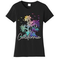 California Cali Beach Vintage Palm Trees Vacation Women's T-Shirt