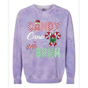 Candy Cane Bruh Funny Christmas Holiday Colorblast Crewneck Sweatshirt