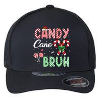 Candy Cane Bruh Funny Christmas Holiday Flexfit Unipanel Trucker Cap