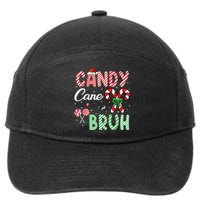 Candy Cane Bruh Funny Christmas Holiday 7-Panel Snapback Hat