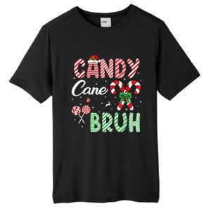 Candy Cane Bruh Funny Christmas Holiday Tall Fusion ChromaSoft Performance T-Shirt