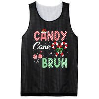 Candy Cane Bruh Funny Christmas Holiday Mesh Reversible Basketball Jersey Tank