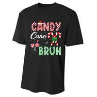 Candy Cane Bruh Funny Christmas Holiday Performance Sprint T-Shirt