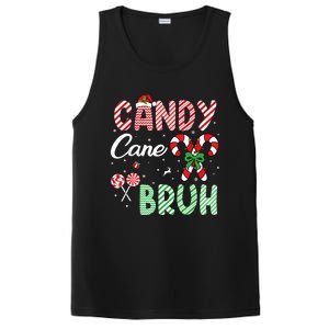 Candy Cane Bruh Funny Christmas Holiday PosiCharge Competitor Tank