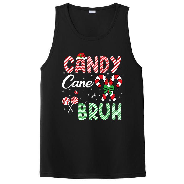 Candy Cane Bruh Funny Christmas Holiday PosiCharge Competitor Tank