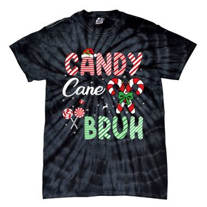 Candy Cane Bruh Funny Christmas Holiday Tie-Dye T-Shirt