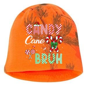 Candy Cane Bruh Funny Christmas Holiday Kati - Camo Knit Beanie