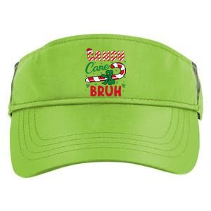 Candy Cane Bruh Funny Christmas Holiday Gift Adult Drive Performance Visor