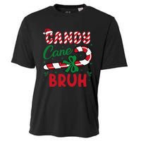 Candy Cane Bruh Funny Christmas Holiday Gift Cooling Performance Crew T-Shirt