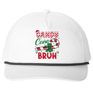 Candy Cane Bruh Funny Christmas Holiday Gift Snapback Five-Panel Rope Hat