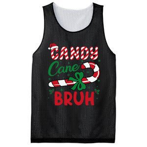 Candy Cane Bruh Funny Christmas Holiday Gift Mesh Reversible Basketball Jersey Tank